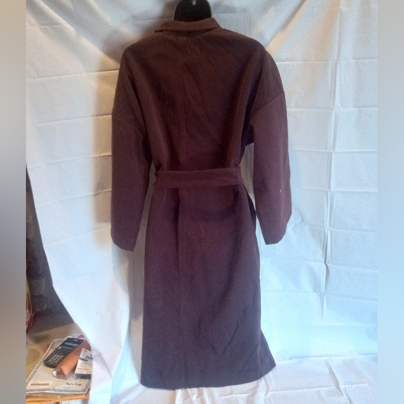Prologue women's brown belted wrap coat size M - Picture 4 of 7